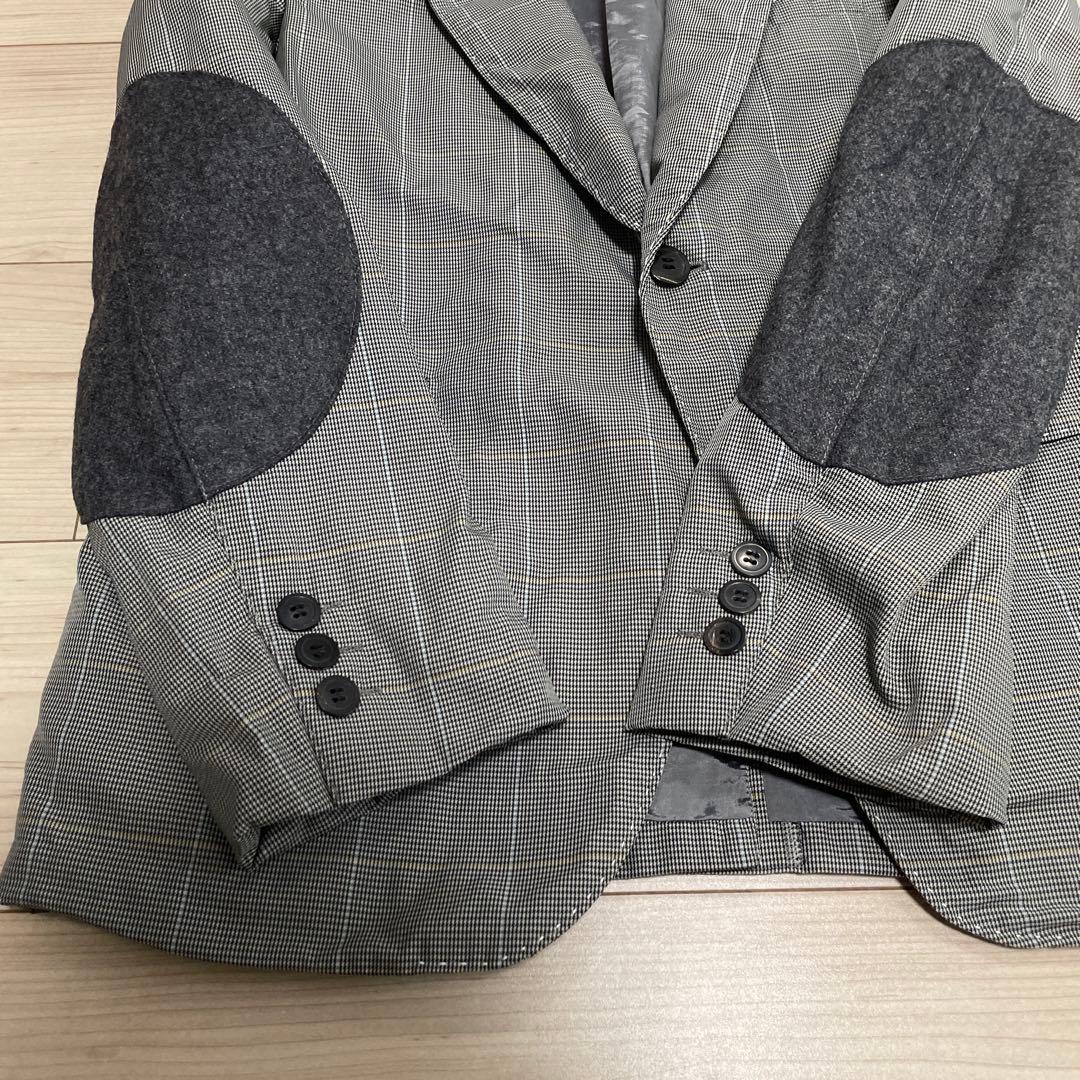 ジュンヤワタナベ テーラード ジャケット　千鳥チェック　エルボーパッチ2009