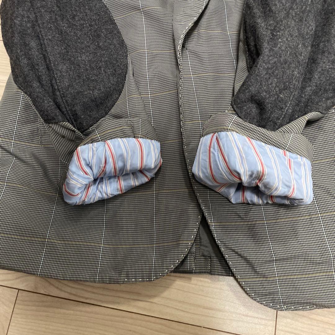 ジュンヤワタナベ テーラード ジャケット　千鳥チェック　エルボーパッチ2009