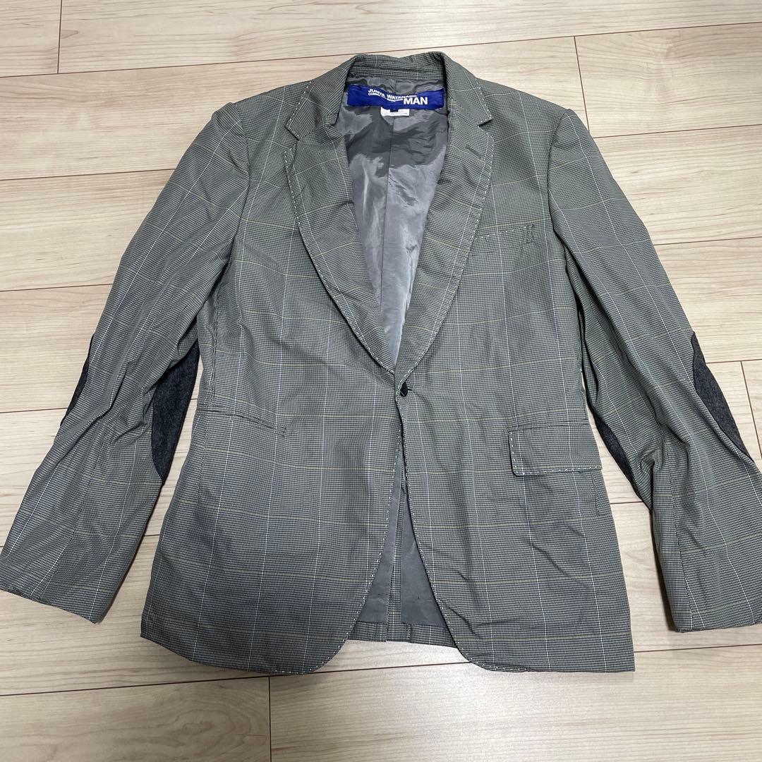 ジュンヤワタナベ テーラード ジャケット　千鳥チェック　エルボーパッチ2009