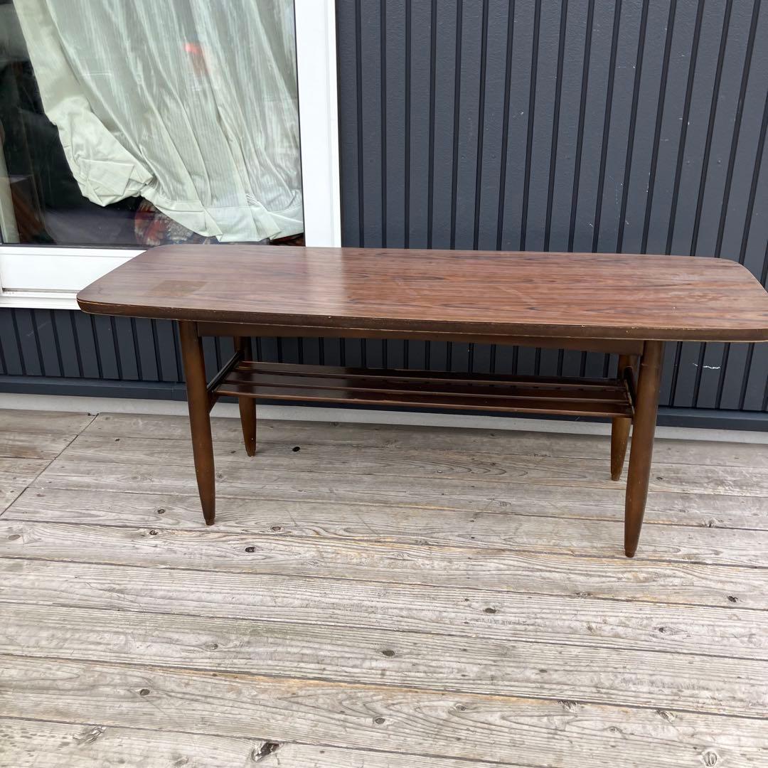 昭和レトロ ミッドセンチュリー 大型コーヒーテーブル センターテーブル カフェ