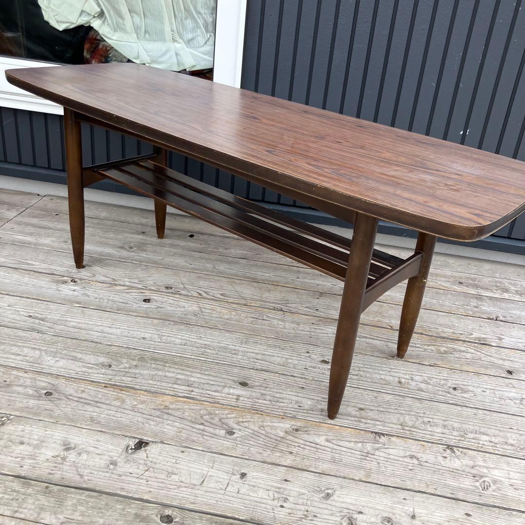 昭和レトロ ミッドセンチュリー 大型コーヒーテーブル センターテーブル カフェ