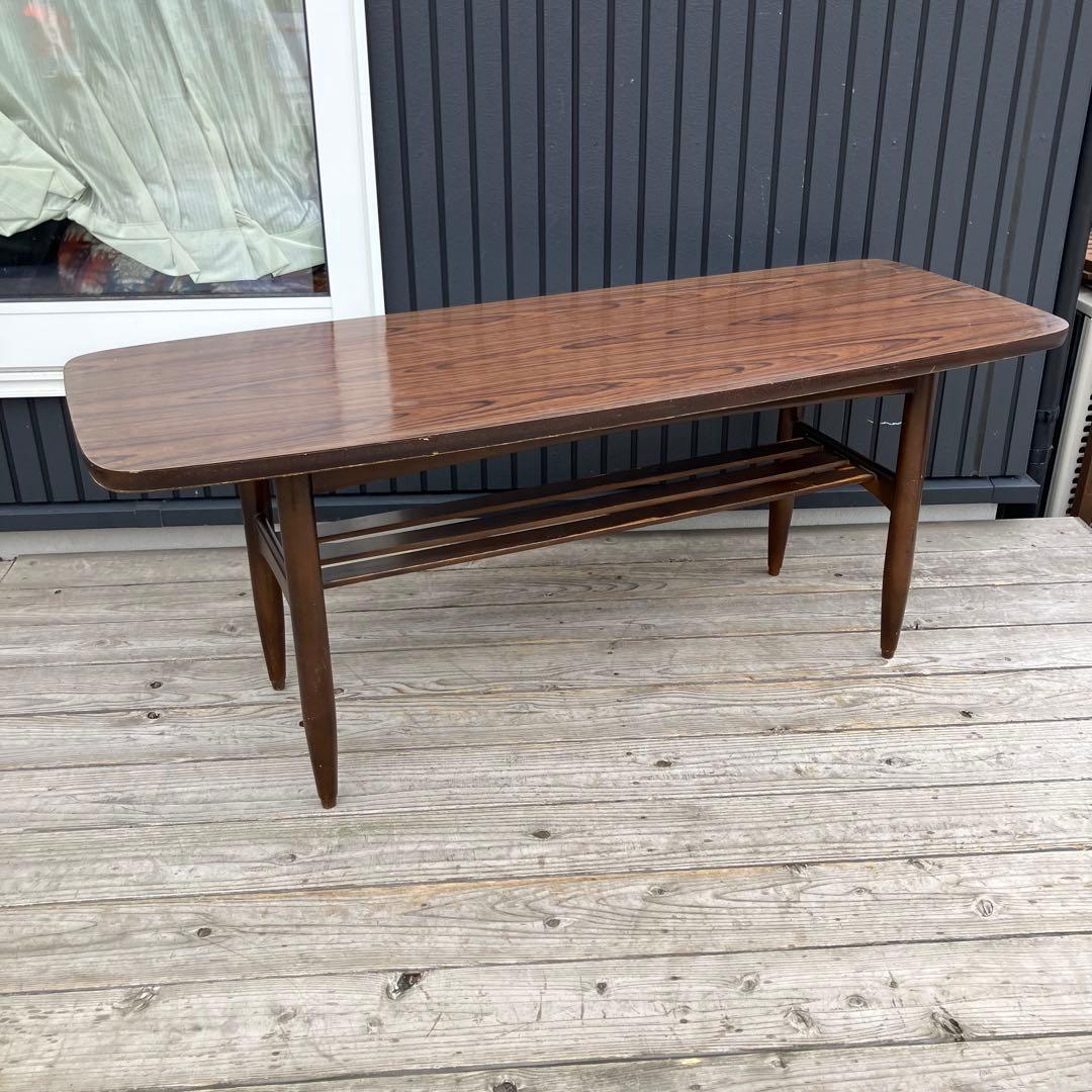 昭和レトロ ミッドセンチュリー 大型コーヒーテーブル センターテーブル カフェ