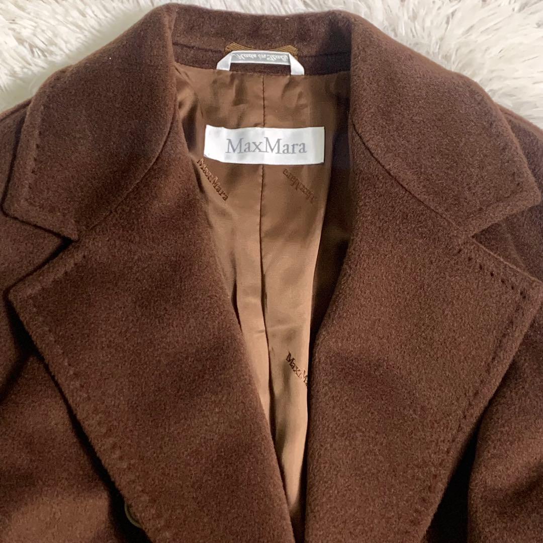 新品タグ付 マックスマーラ クチートアマーノ 白タグ ロングコート カシミヤ L