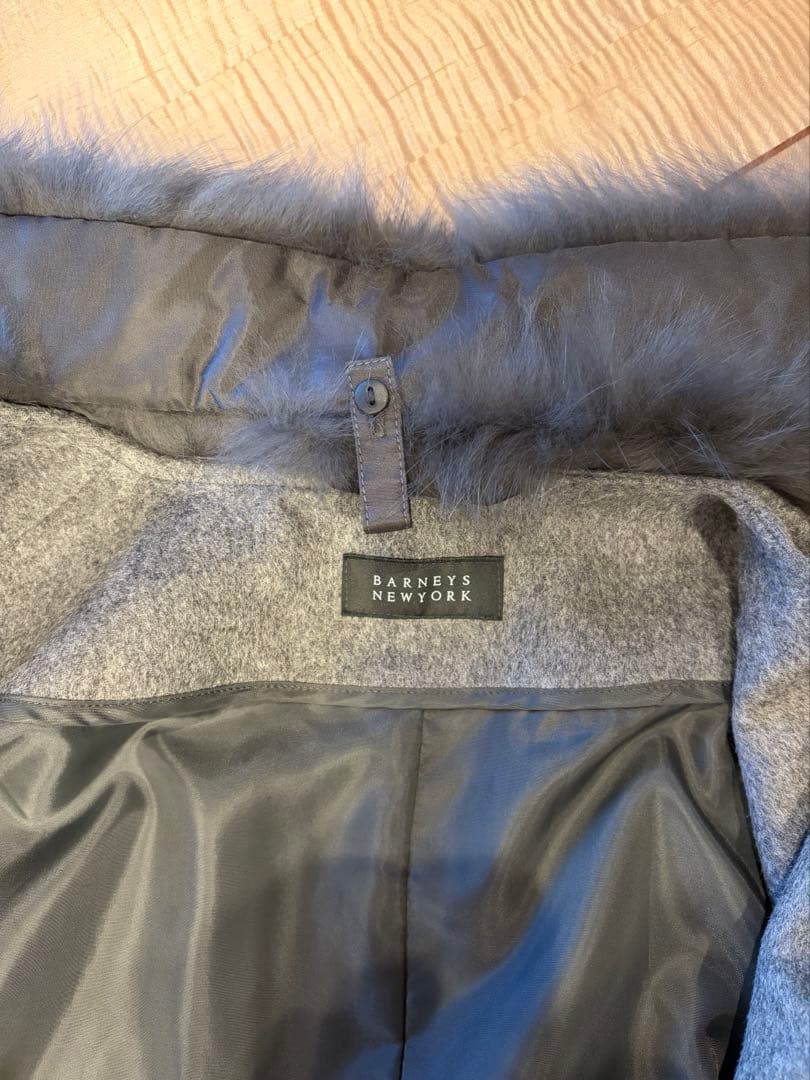 バーニーズニューヨーク♡カシミヤ100%ポンチョ♡ブルーフォックス