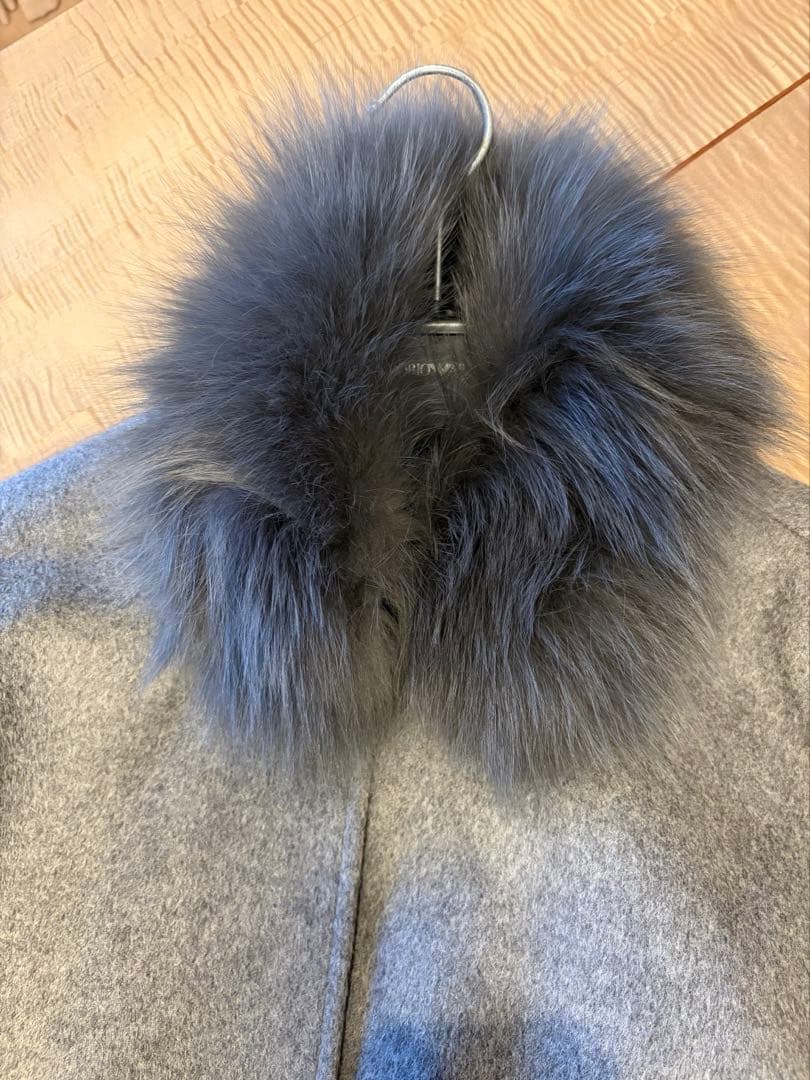 バーニーズニューヨーク♡カシミヤ100%ポンチョ♡ブルーフォックス