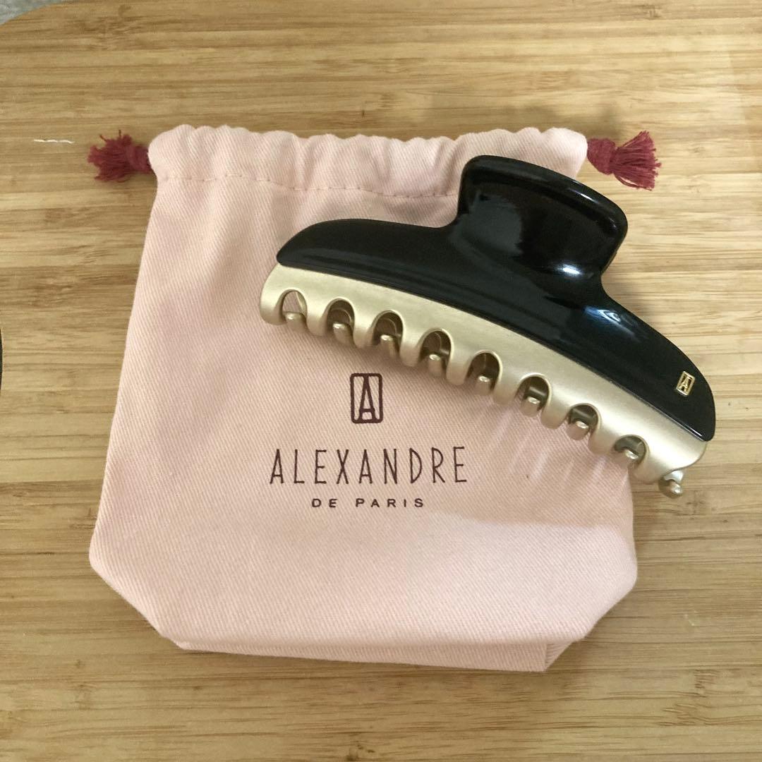 ALEXANDRE DE PARIS ヴァンドームLクリップ 黒/金