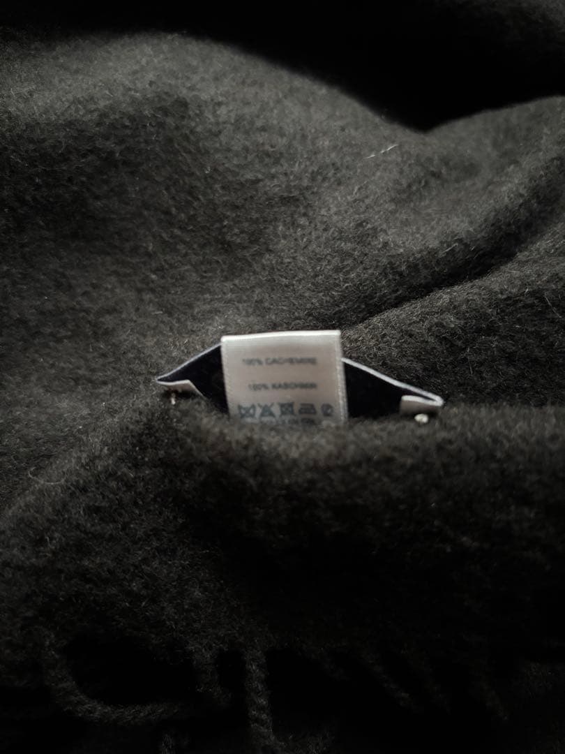 ジョンストンズ　カシミア 大判 ストール　ブラック