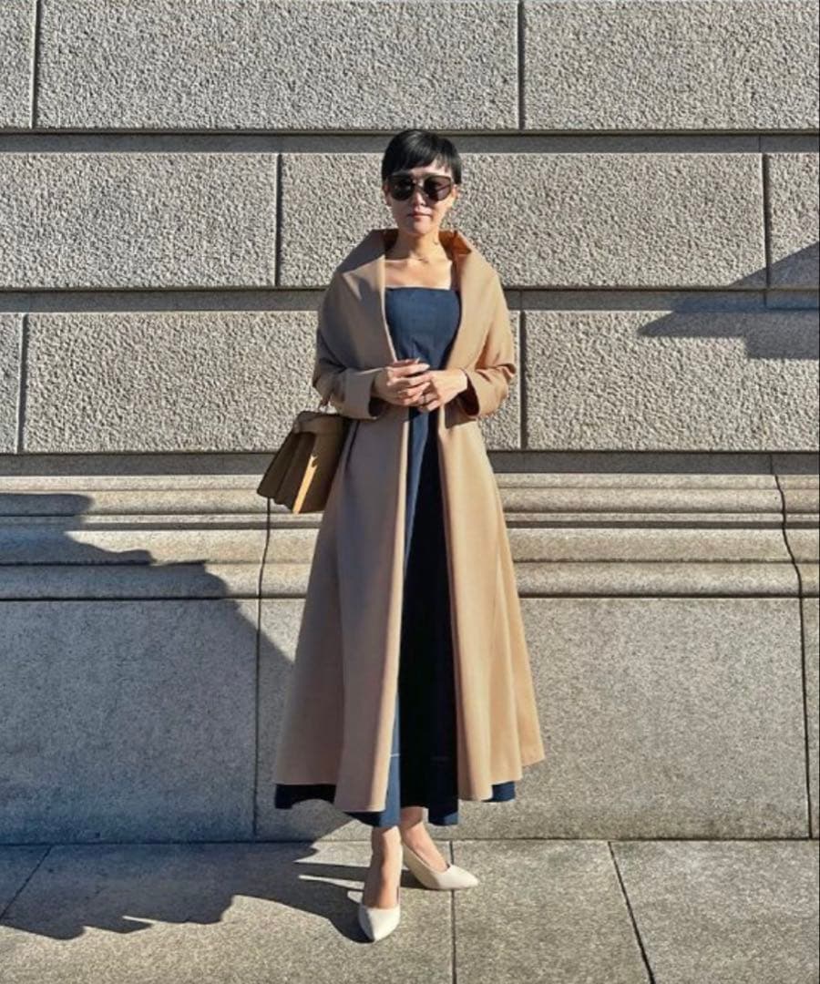 JENNE ショール風オードリーコート Mサイズ