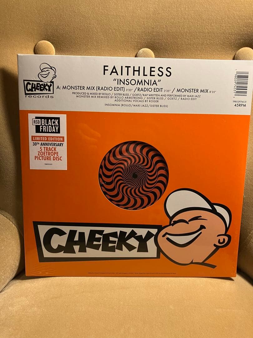 新品LP RSD Faithless Insomnia ピクチャーディスク