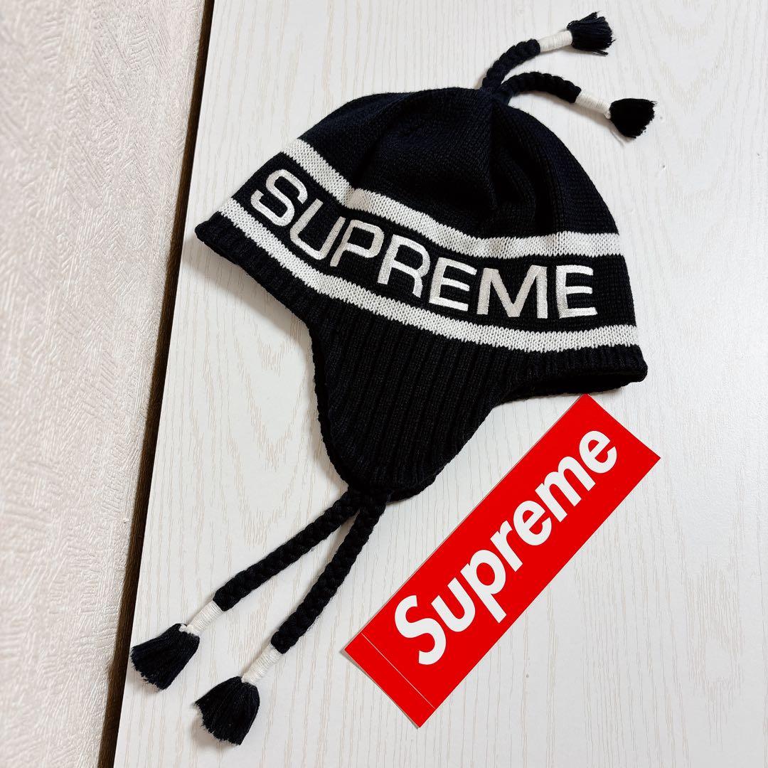 Supreme Earflap Beanie イヤーフラップ　ネイビー　紺