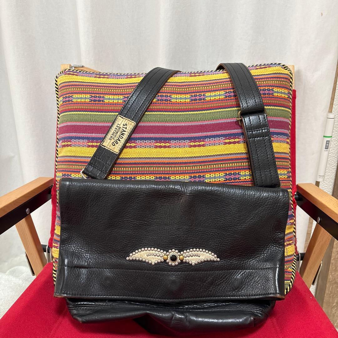 超貴重　廃盤品　STANDARD　ショルダーバッグ　本革　モーターサイクル