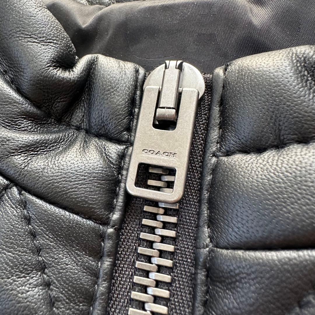 美品✨COACH　コーチ　ラムレザー　本革　キルティング　ベスト　ブラック　M