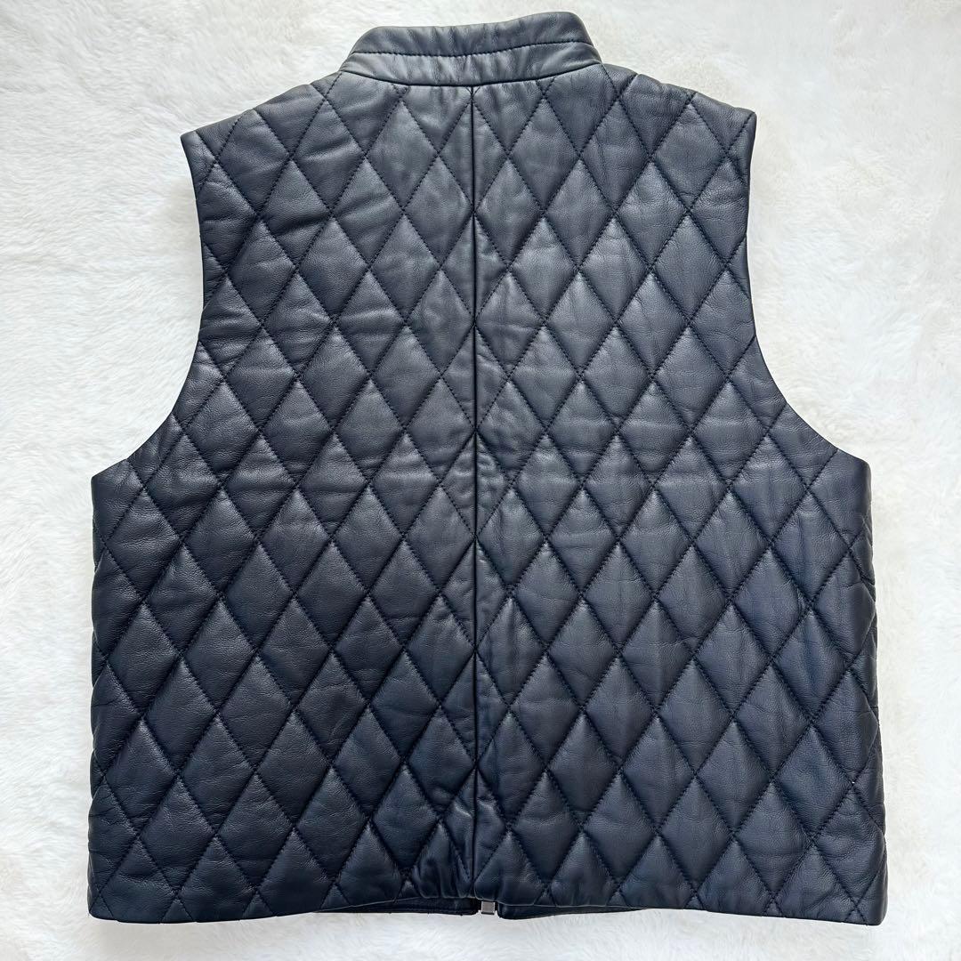 美品✨COACH　コーチ　ラムレザー　本革　キルティング　ベスト　ブラック　M