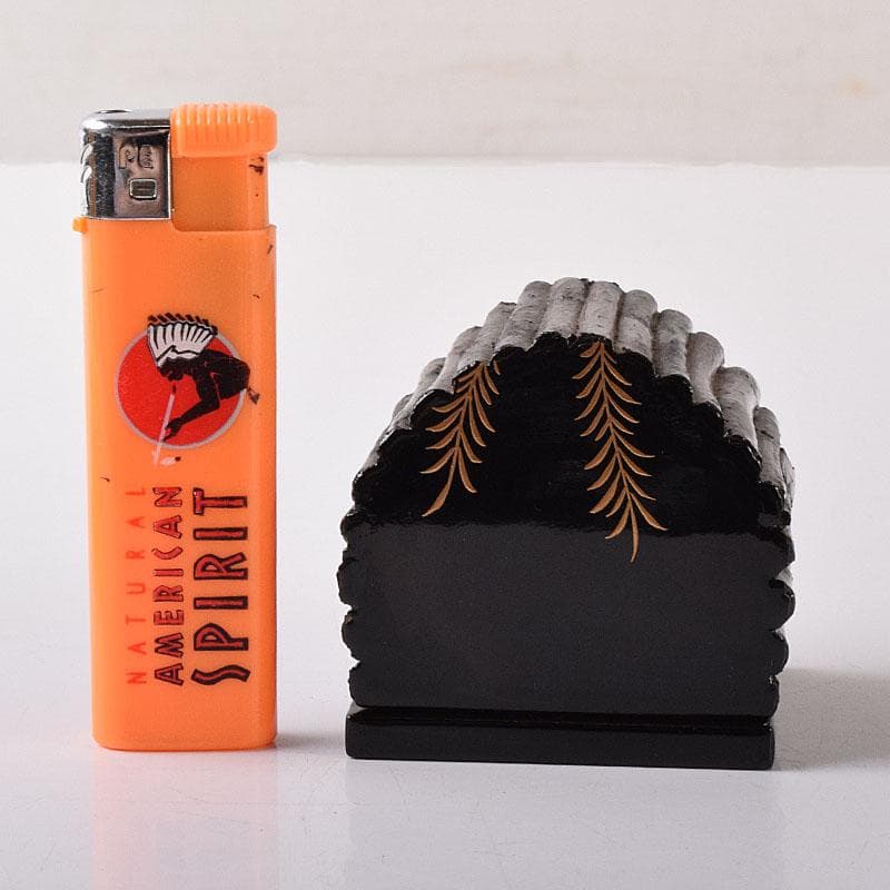 mu-tinctura　清峰造　柳蒔絵　烏帽子香合　共箱　V　7822