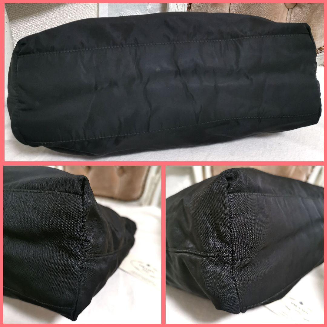 【極美品】プラダPRADAトートバッグ黒ハンドバッグ カードあり!鑑定済!