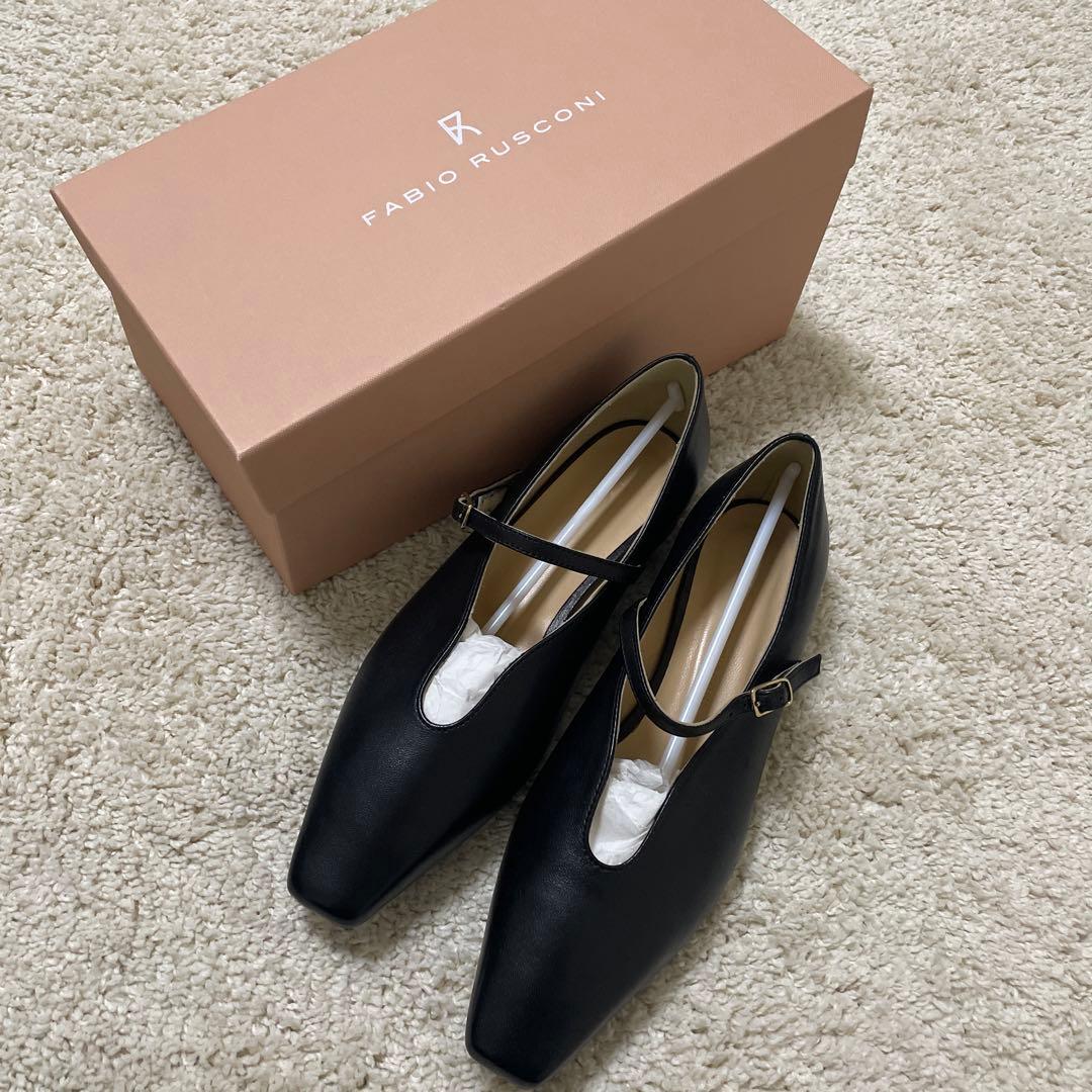 完売新品未使用ファビオFABIO RUSCONI メリージェーン　ブラック37