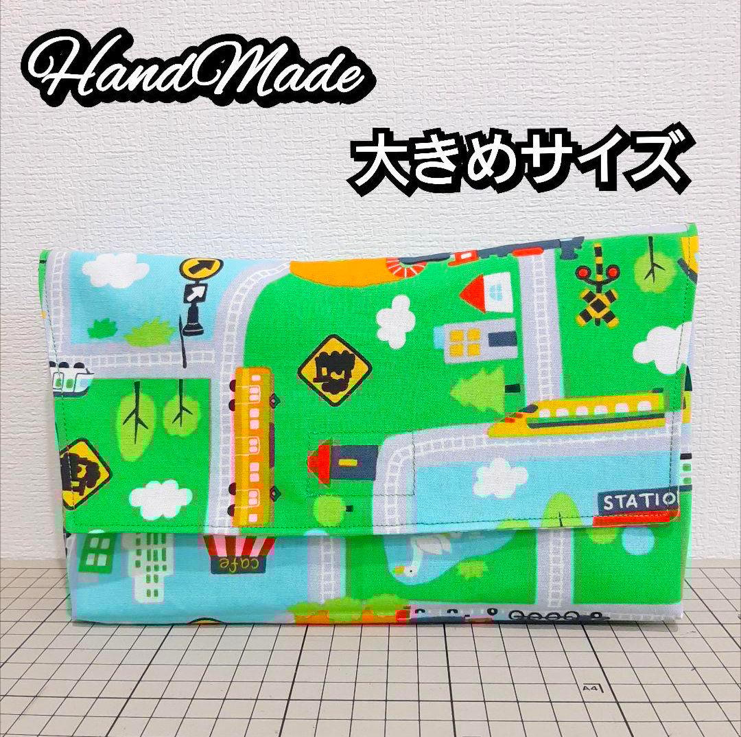 入園入学　ハンドメイド　オーダー　働く車　新幹線　男の子　絵本袋　巾着　幼稚園