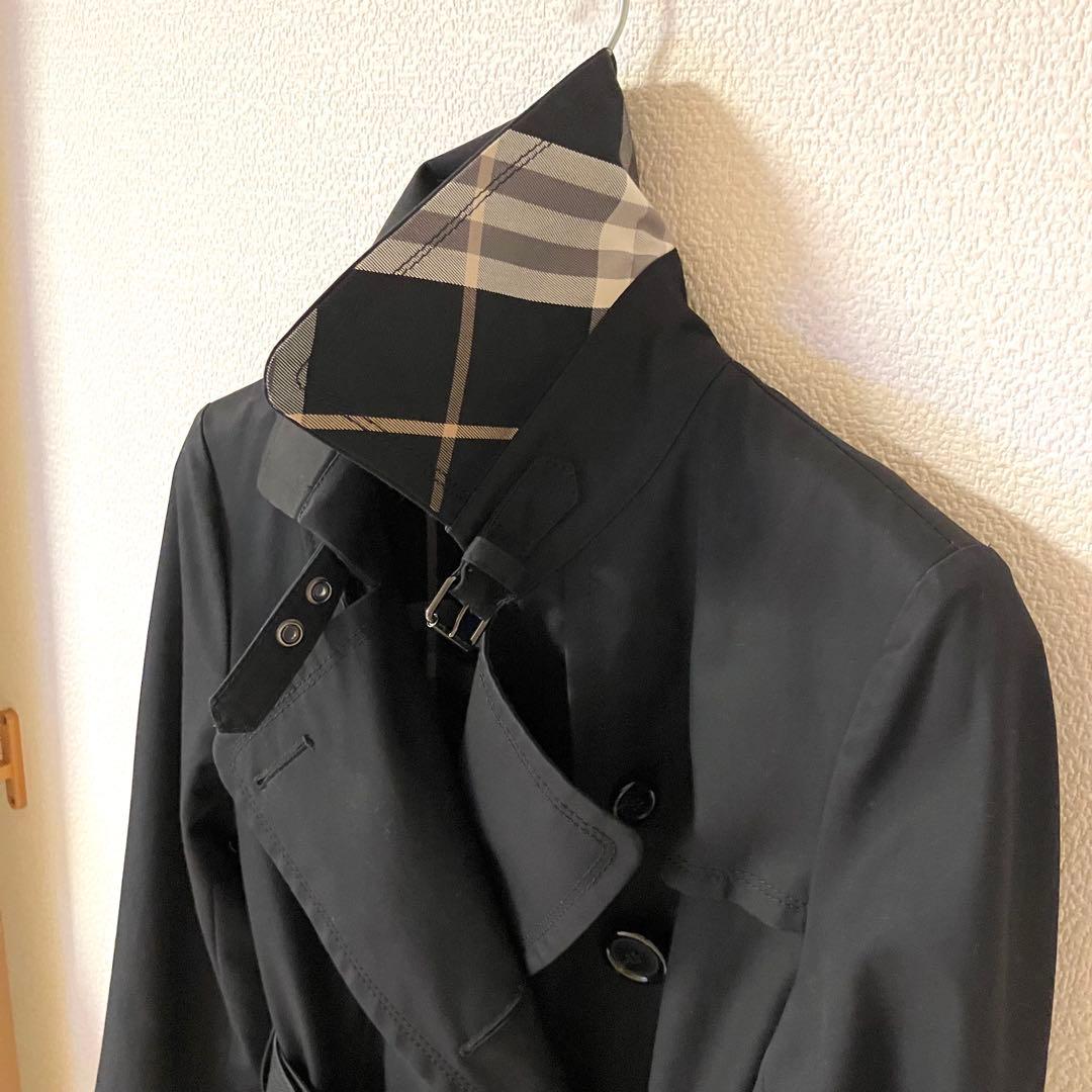 [美品] バーバリーブルーレーベル　トレンチコート　裏ノバチェック総柄　ベルト