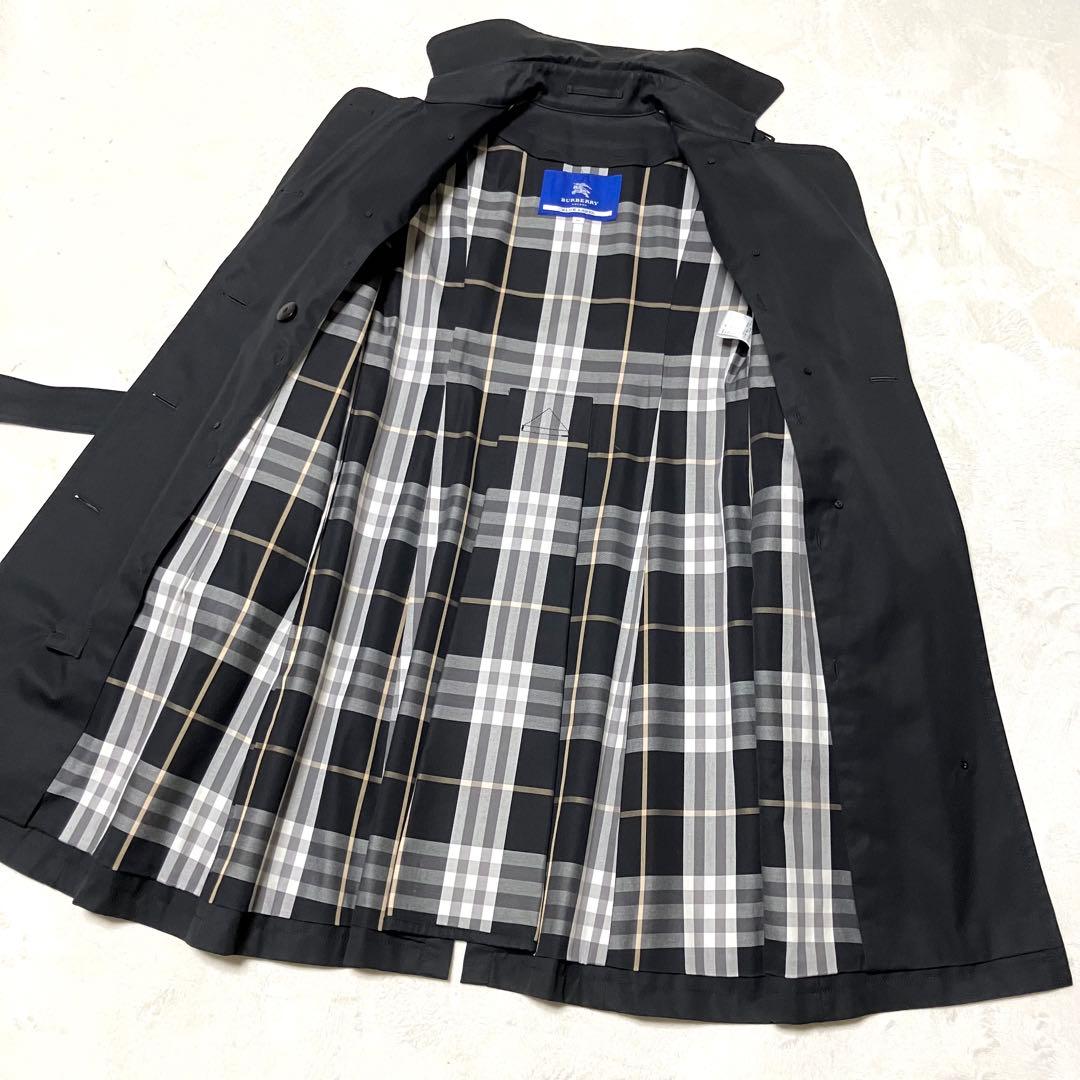 [美品] バーバリーブルーレーベル　トレンチコート　裏ノバチェック総柄　ベルト