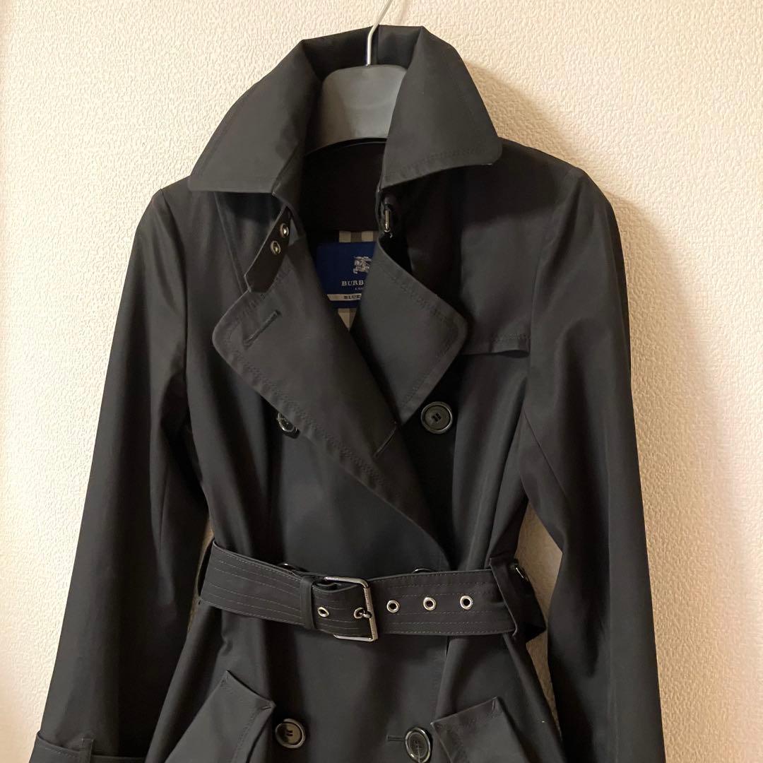 [美品] バーバリーブルーレーベル　トレンチコート　裏ノバチェック総柄　ベルト