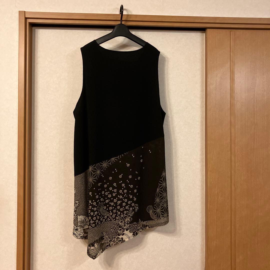 詩仙堂/チュニック/ゴールドタグ/未使用品/紗ちりめん/Ｌサイズ