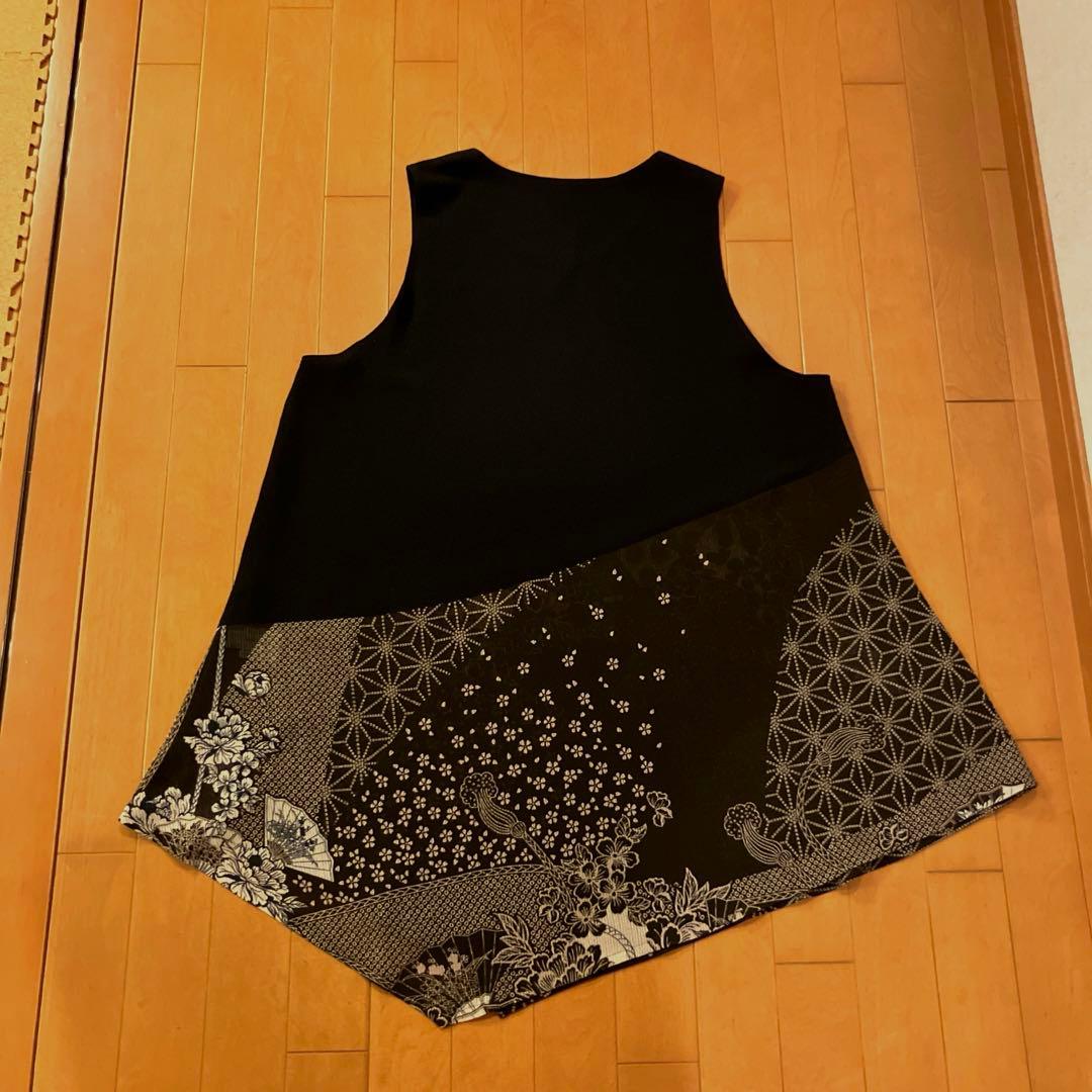 詩仙堂/チュニック/ゴールドタグ/未使用品/紗ちりめん/Ｌサイズ