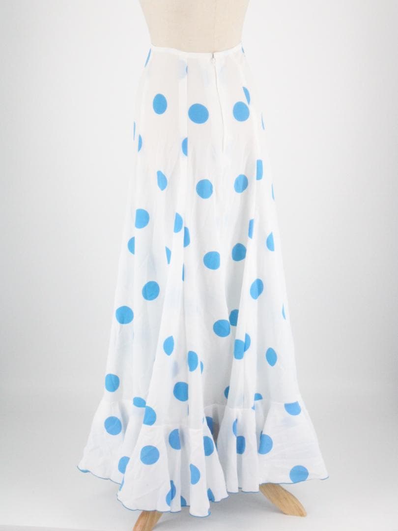 【美品フラメンコ衣装】爽やか水色×ホワイト HERMOSAIBERIA ファルダ