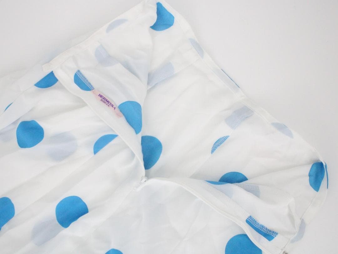 【美品フラメンコ衣装】爽やか水色×ホワイト HERMOSAIBERIA ファルダ