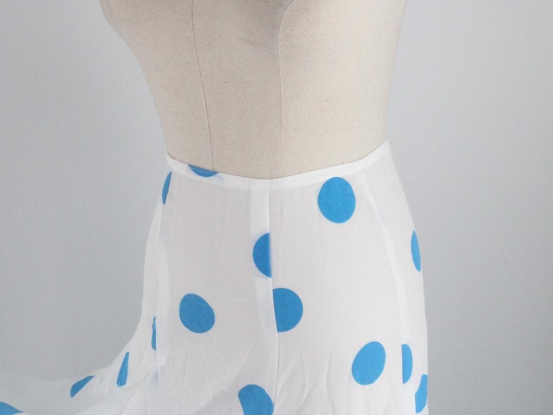 【美品フラメンコ衣装】爽やか水色×ホワイト HERMOSAIBERIA ファルダ