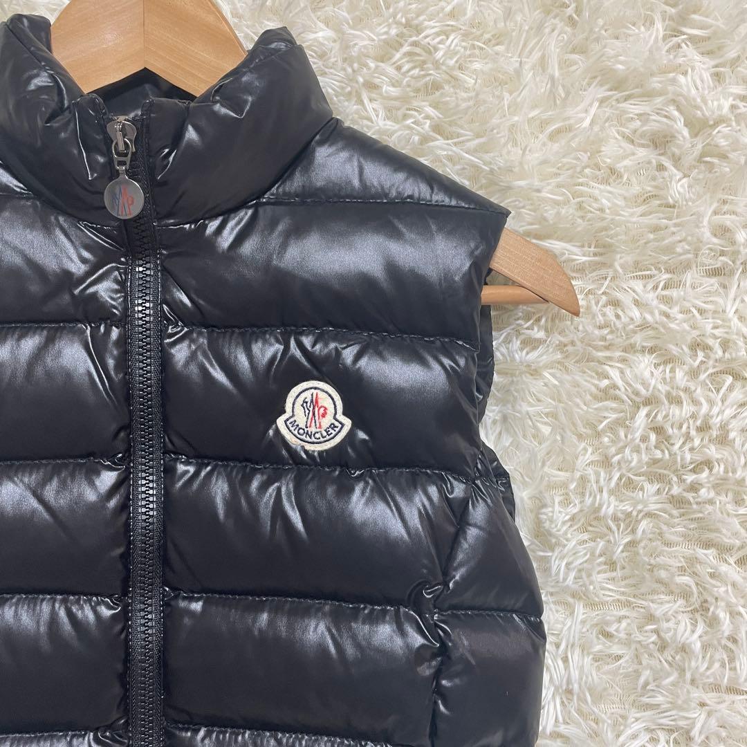 T/ MONCLER ダウンベスト ブラック サイズ00 キルティング