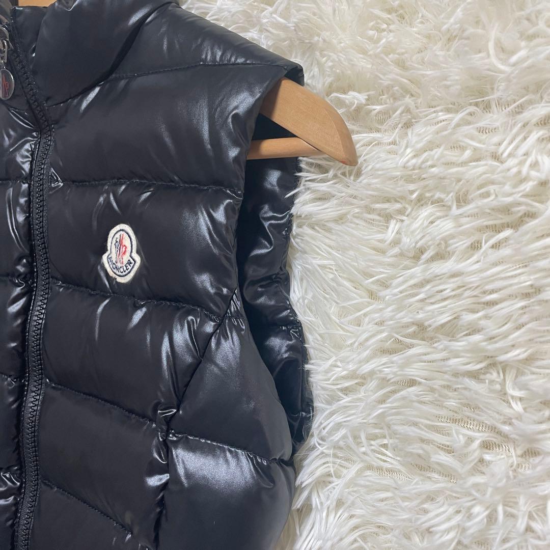 T/ MONCLER ダウンベスト ブラック サイズ00 キルティング