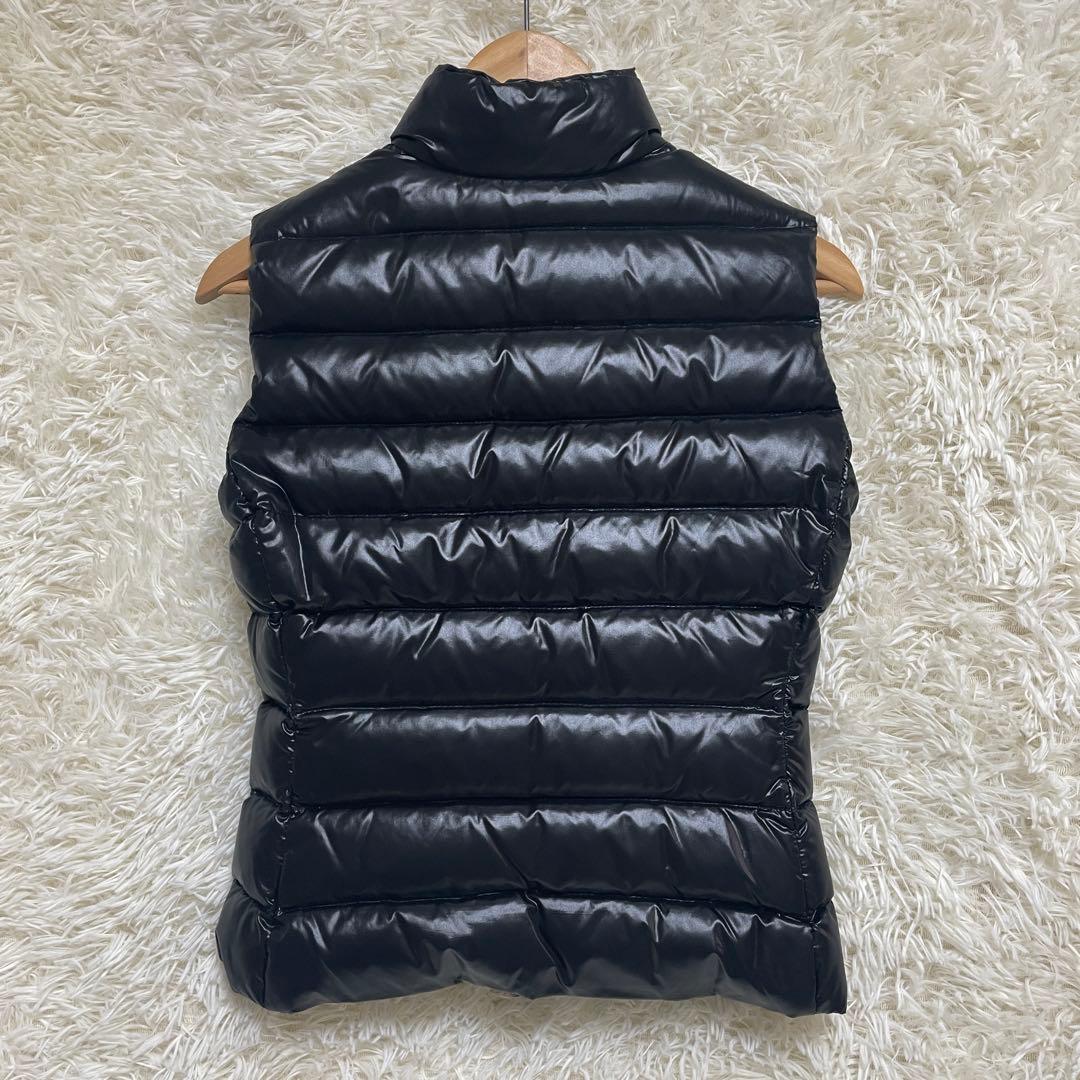 T/ MONCLER ダウンベスト ブラック サイズ00 キルティング