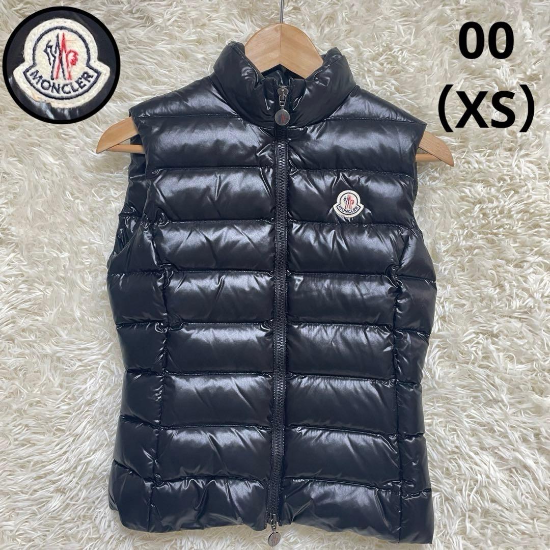 T/ MONCLER ダウンベスト ブラック サイズ00 キルティング