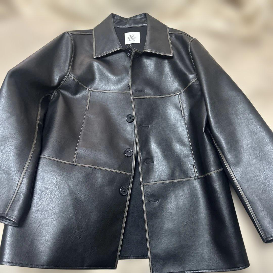 シールームリン Vintage ECO レザーシャツジャケット SHORT