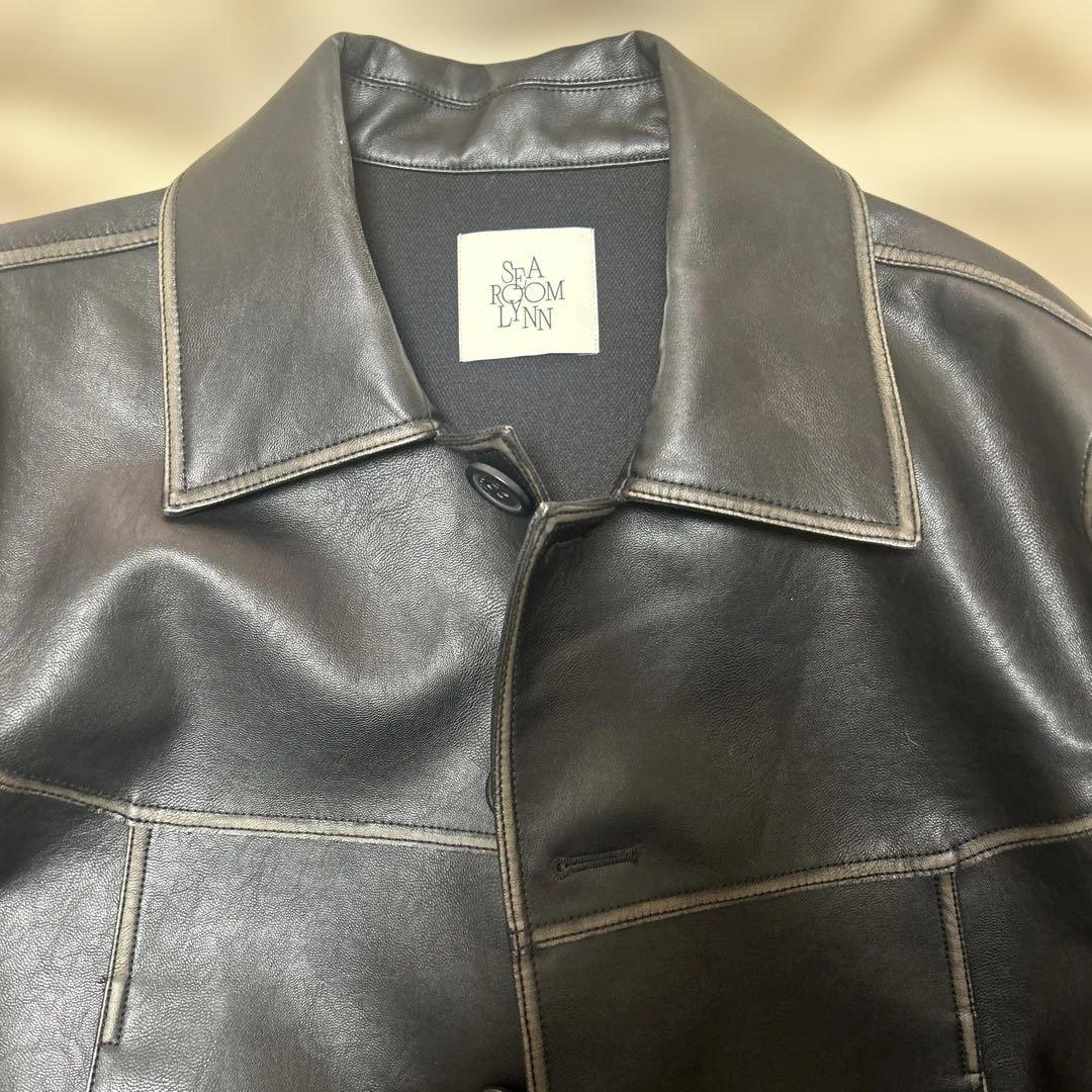 シールームリン Vintage ECO レザーシャツジャケット SHORT