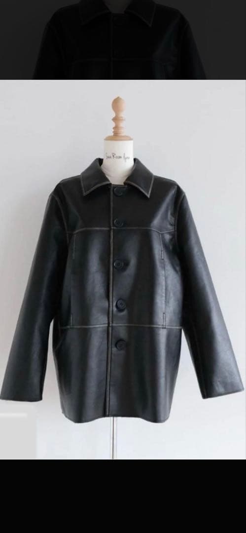 シールームリン Vintage ECO レザーシャツジャケット SHORT