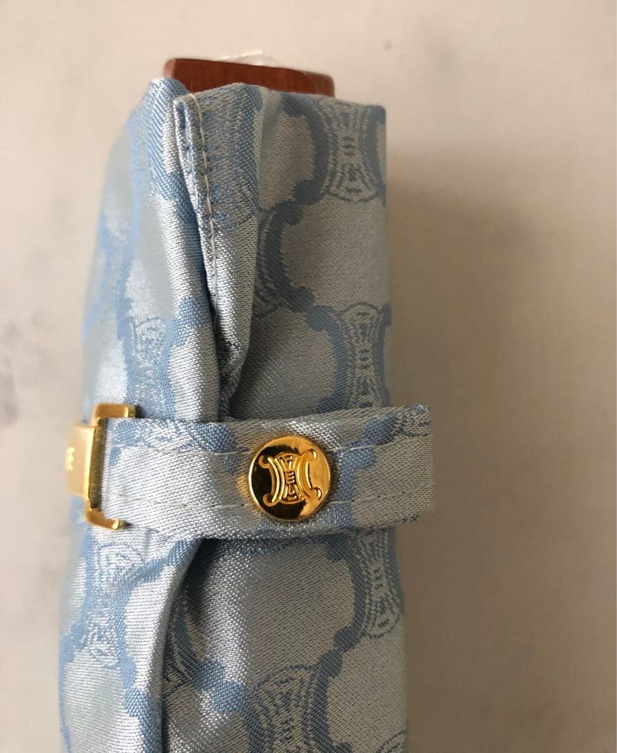 使用1回　CELINE セリーヌ　折りたたみ傘　ブルー系