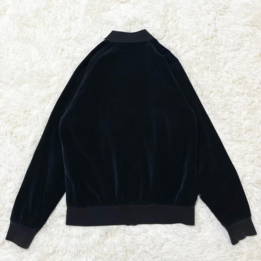 アディダス ベロアスーパースタートラックトップ M 黒系 トレフォイルロゴ刺繍