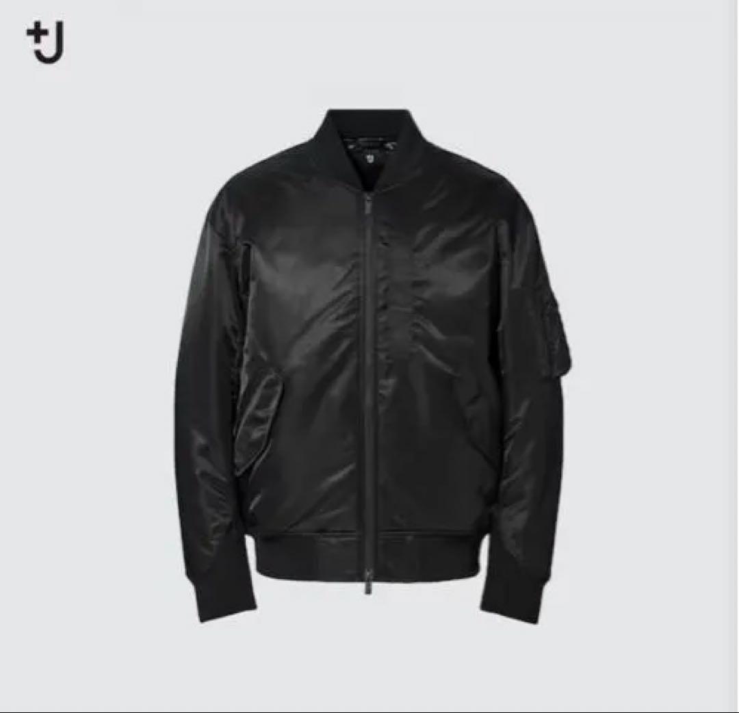 UNIQLO +J ダウンMA-1 ブラック L ジルサンダー