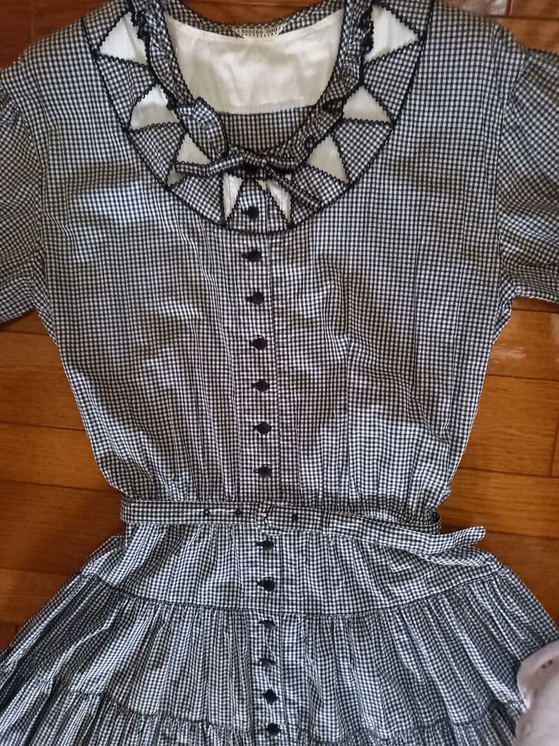 【Ouyang】カネコイサオ一回着用のみ美品素敵なチェックワンピース