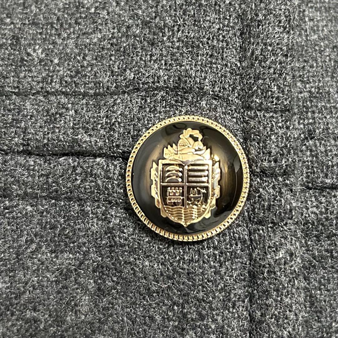 さかな様 ZARA ナポレオンコート ダブルブレスト グレー ロング M相当