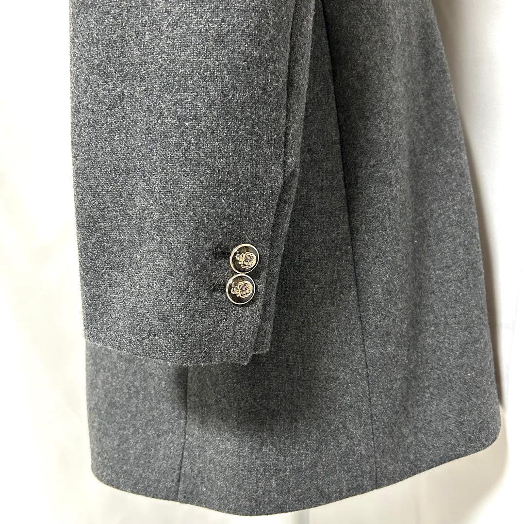 さかな様 ZARA ナポレオンコート ダブルブレスト グレー ロング M相当