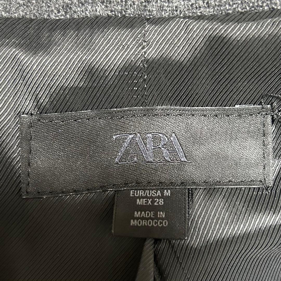 さかな様 ZARA ナポレオンコート ダブルブレスト グレー ロング M相当