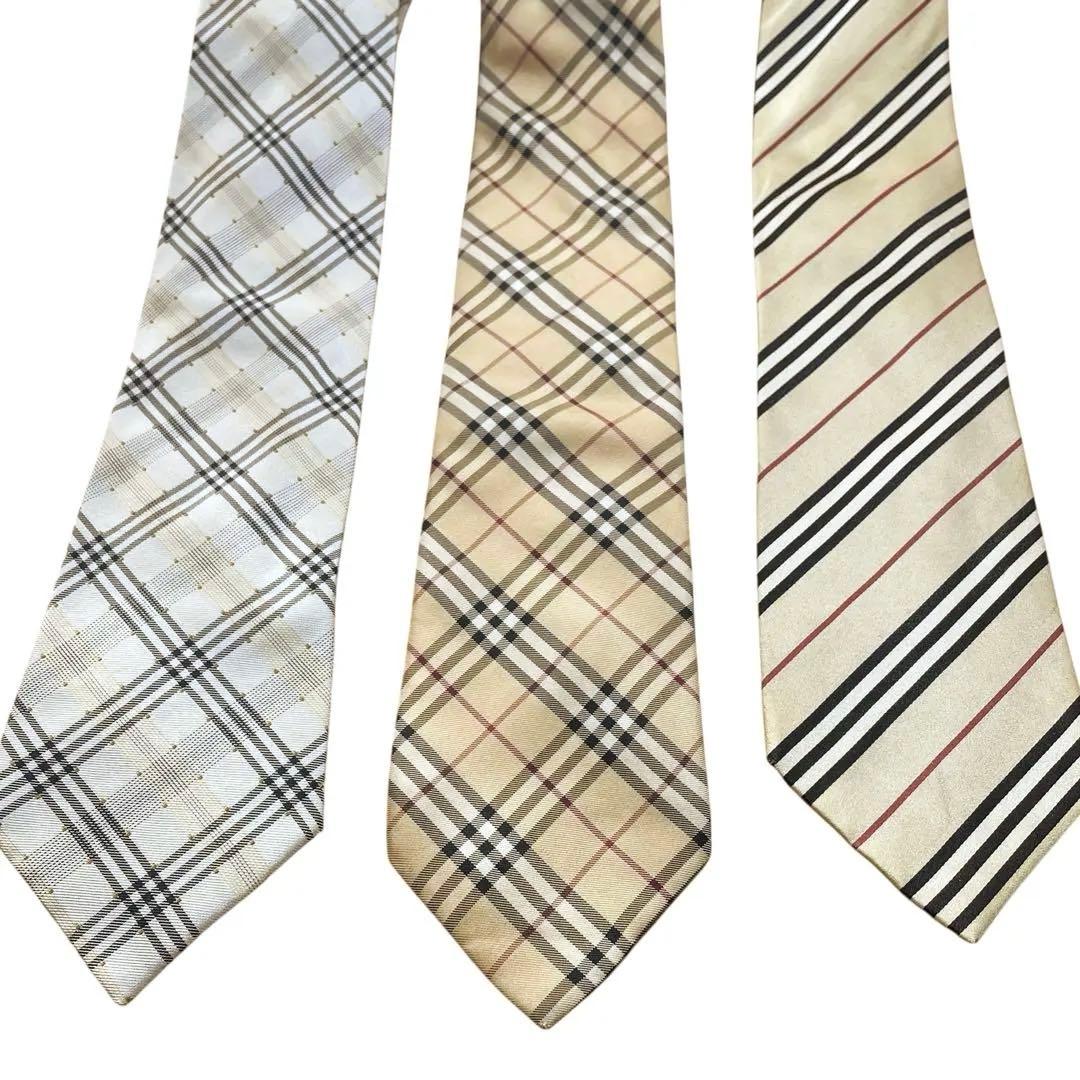 希少　BURBERRY LONDON ネクタイ シルク ノバチェック　３本セット
