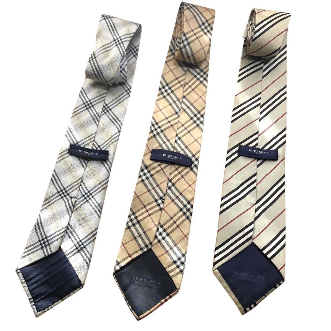 希少　BURBERRY LONDON ネクタイ シルク ノバチェック　３本セット