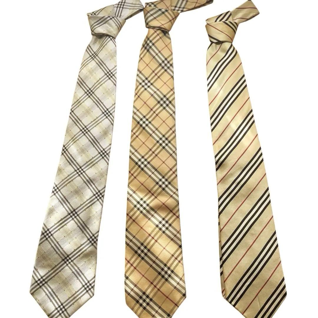 希少　BURBERRY LONDON ネクタイ シルク ノバチェック　３本セット