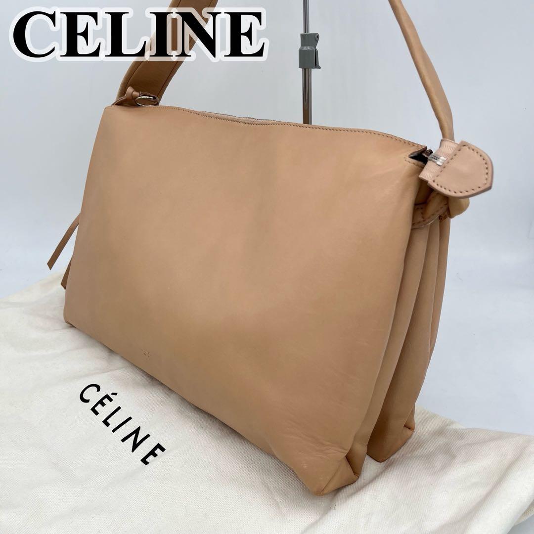CELINE ワンショルダーバッグ 肩掛け ロゴ入り フィービー期 保存袋付き