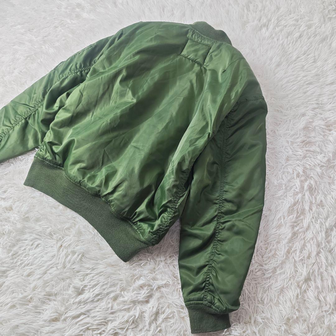 【美品】MA-1 フライトジャケット ミリタリー M カーキ オレンジ 中綿