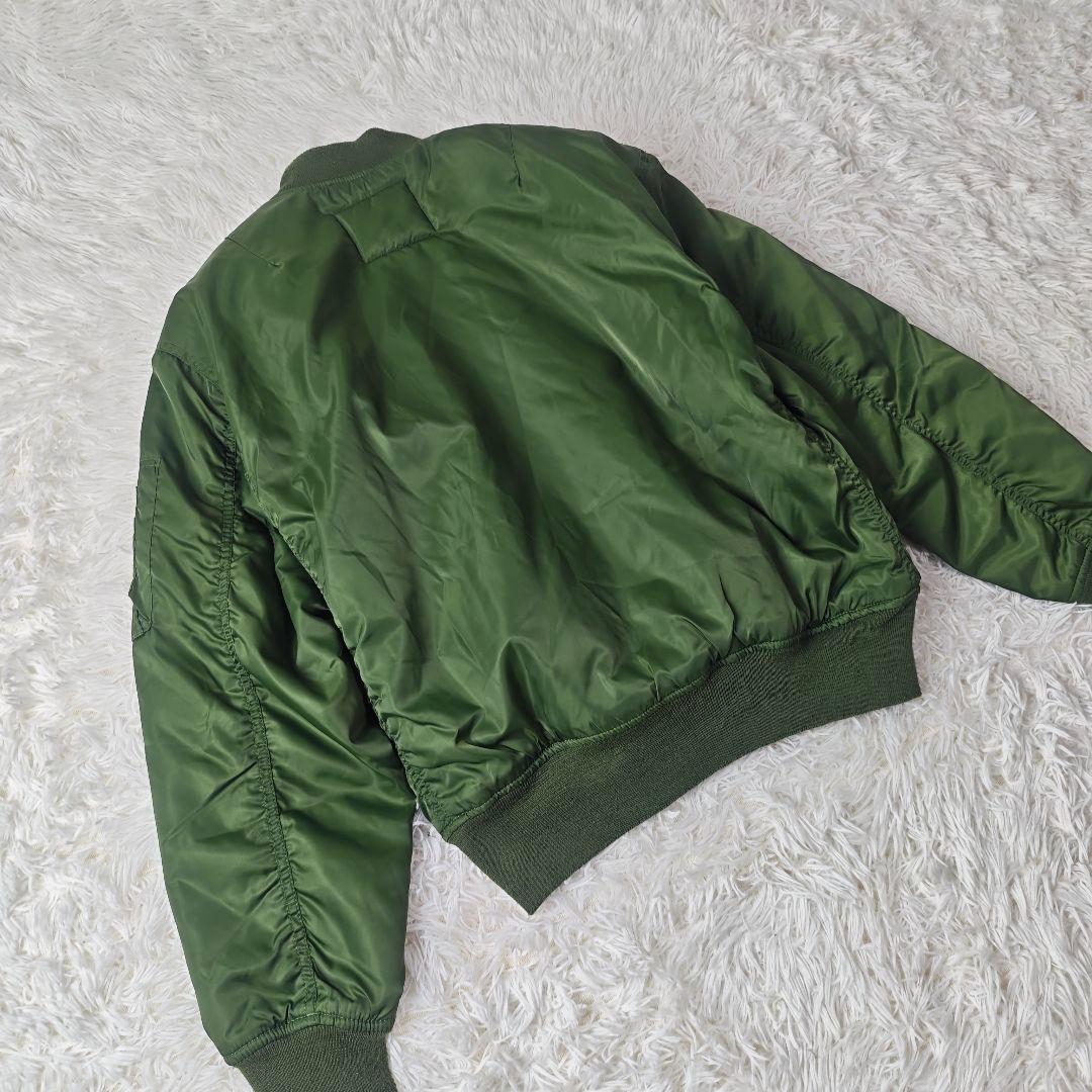 【美品】MA-1 フライトジャケット ミリタリー M カーキ オレンジ 中綿