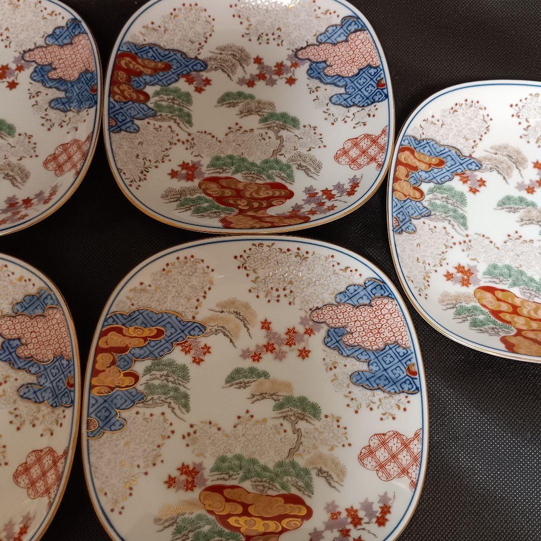 有田焼 其泉窯 染錦 銘々皿 5枚セット